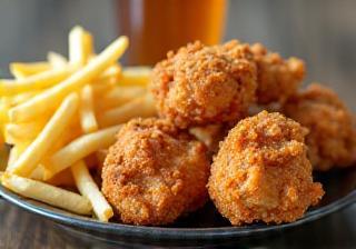 Frittiertes Hähnchen Combo-Menü mit Pommes Frites